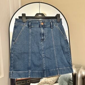 LC Lauren Conrad Classic Blue Denim A-Line Skirt